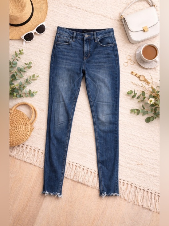 Joe's Jeans Denim - Joe’s Jeans High Rise Skinny Ankle Jeans W25 Raw Hem Medium Wash Stretch Denim